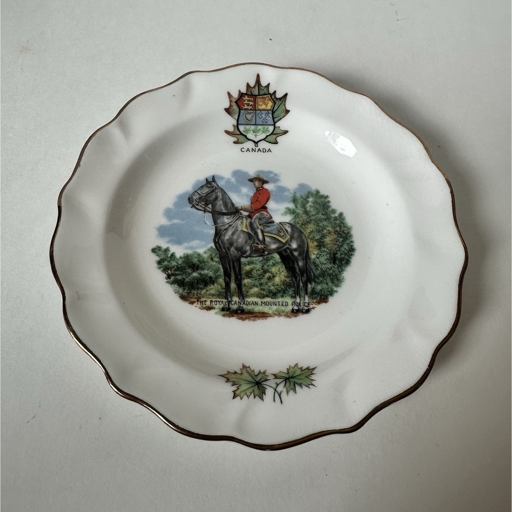 Duchess Royal Canadian Mounted Police Bone China Plate Canada Vintage 5"